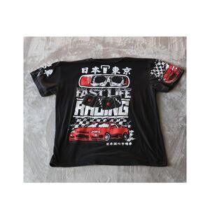 Fresh Laundry Shirt Mens Large Fast Life Racing Car Tokyo Japan Graphic Tee